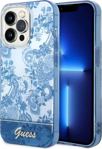 Mbështjellës Guess GUHCP14LHGPLHC për iPhone 14 Pro 6.1", Porcelain Collection, okër