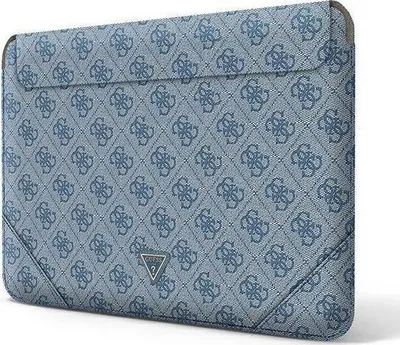 Mbulesë tablet/laptop Guess GUCS14P4TB, 13/14", lëkurë Saffiano, blu 4G Uptown Triangle - 1