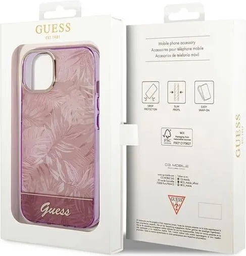 Guaskë telefoni Guess GUHCP14MHGCOP për iPhone 14 Plus, hardcase, transparente, rozë - 3