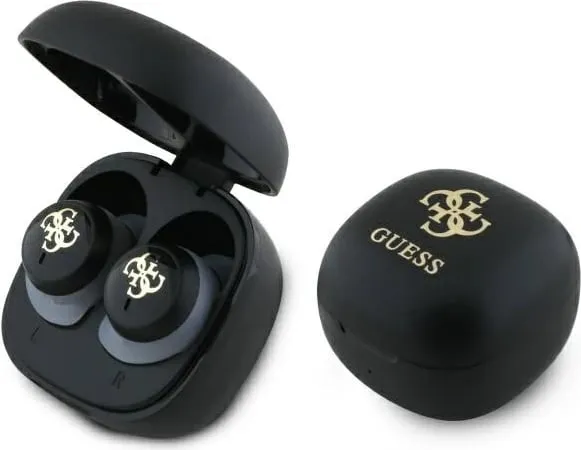 Kufje Bluetooth Guess GUTWSJ144ESK TWS me stacion karikimi, e zezë - 1