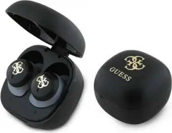 Kufje Bluetooth Guess GUTWSJ144ESK TWS me stacion karikimi, e zezë