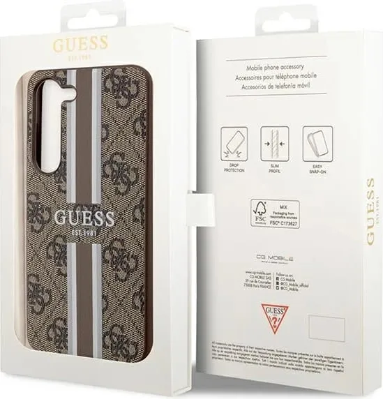 Mbështjellës Guess 4G Printed Stripe për Samsung Galaxy S23 S911, Kafe - 2
