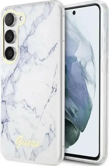 Mbështjellës Guess GUHCS23SPCUMAH për Samsung Galaxy S23 S911, hardcase, i bardhë