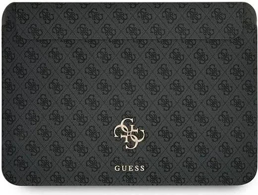 Mbështjellës laptopi Guess 4G Big Logo, 13", lëkurë sintetike, Gri - 1