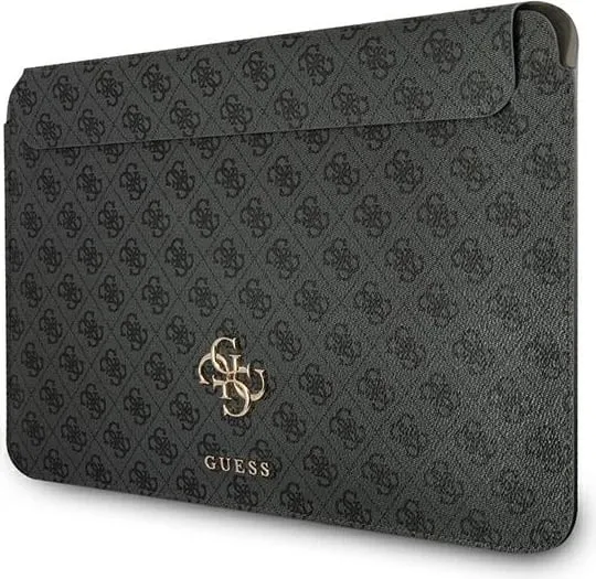 Mbështjellës laptopi Guess 4G Big Logo, 13", lëkurë sintetike, Gri - 2