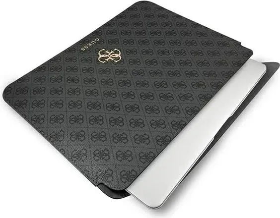 Mbështjellës laptopi Guess 4G Big Logo, 13", lëkurë sintetike, Gri - 4