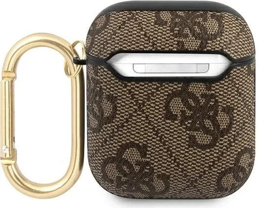 Mbështjellës Guess 4G Script Metal Collection për AirPods 1/2, Gri - 2