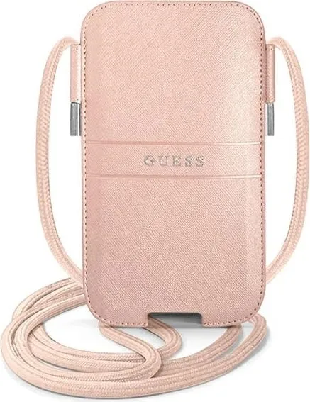 Çantë dore Guess GUPHMPSASBPI 6.1", rozë - 1