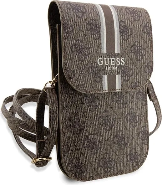Çantë për telefon Guess 4G Stripes, kafe - 3
