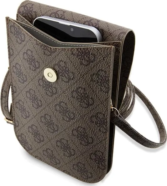 Çantë për telefon Guess 4G Stripes, kafe - 4