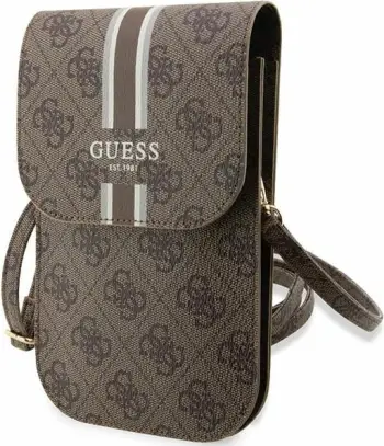 Çantë për telefon Guess 4G Stripes, kafe
