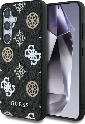 Mbështjellës Guess për Samsung Galaxy S25 Ultra, MagSafe, Peony Pattern, i zi