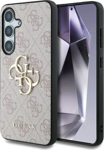 Mbështjellës Guess Big 4G Logo Classic Logo për Samsung Galaxy S25 Plus, Rozë
