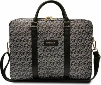 Çantë laptopi Guess GCube Stripes GUCB15HGCFSEK GUE002880 16" rrip shpatullash i heqshëm shumë ndarje e zezë