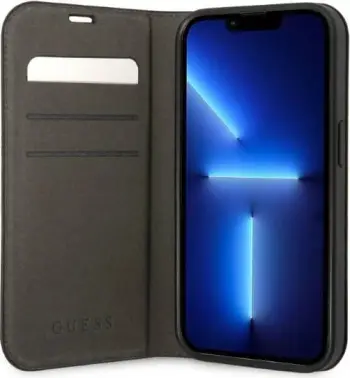 Mbështjellës Guess Bookcase 4G Vintage Gold Logo për iPhone 14, 6.1", Kafe