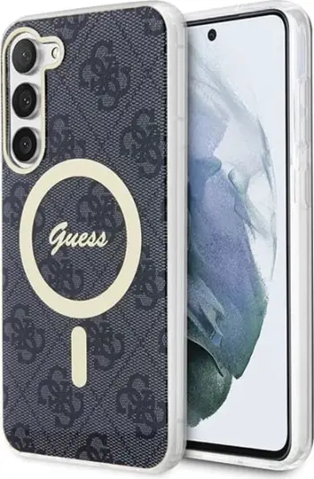 Mbështjellës Guess 4G MagSafe për Samsung Galaxy S23, i zi