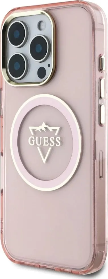 Mbështjellës Guess IML Rhinestones për iPhone 16 Pro Max, MagSafe, Rozë - 2