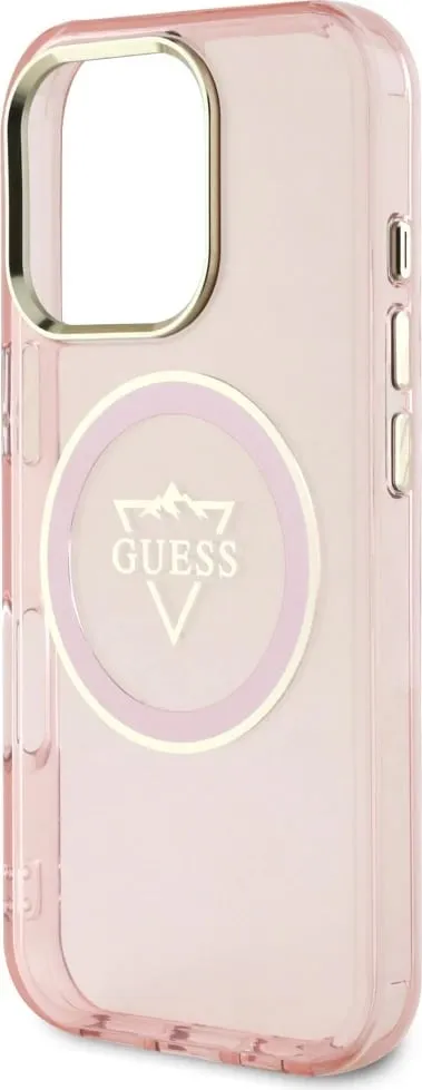 Mbështjellës Guess IML Rhinestones për iPhone 16 Pro Max, MagSafe, Rozë - 6