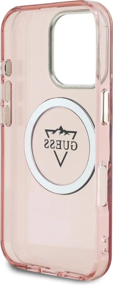 Mbështjellës Guess IML Rhinestones për iPhone 16 Pro Max, MagSafe, Rozë - 7