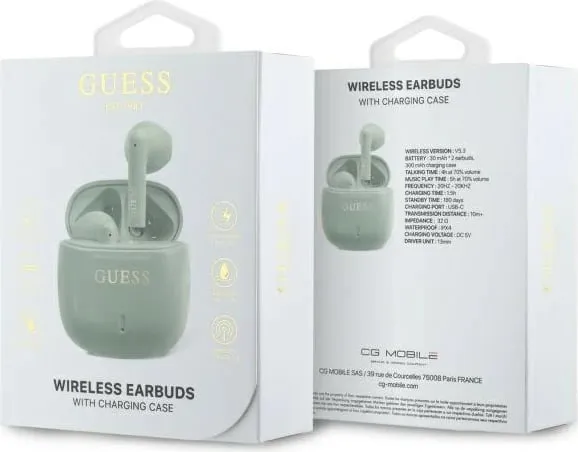 Kufje Bluetooth Guess GUTWSJ14ESGN TWS me dokim, e gjelbër - 4