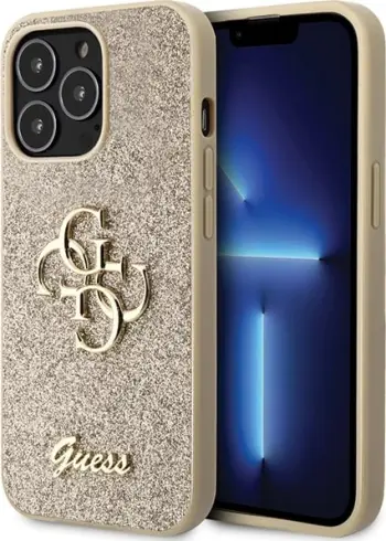 Mbështjellës Guess 4G Big Liquid Glitter për iPhone 13 Pro Max 6.7", ari