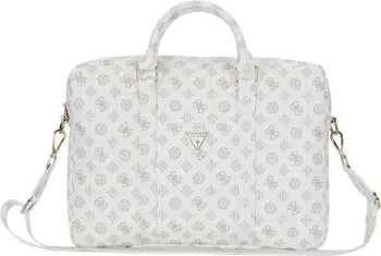 Çantë laptopi Guess 4G Peony Front Pocket Zipper Triangle Logo, 16", e zezë
