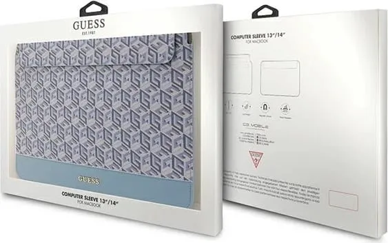 Mbështjellës laptopi Guess GCube Stripe, 14", Blu - 4