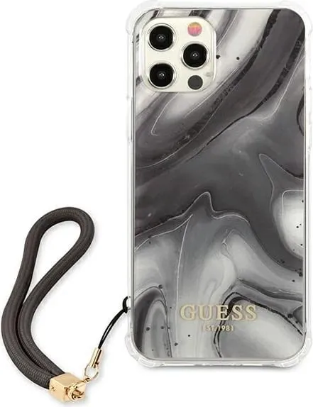 Mbështjellës Guess Marble Collection për iPhone 12 / iPhone 12 Pro, Gri - 2