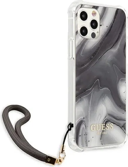 Mbështjellës Guess Marble Collection për iPhone 12 / iPhone 12 Pro, Gri - 3