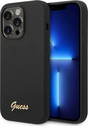 Mbështjellës Guess GUHCP14XSLSMK për iPhone 14 Pro Max 6.7", silikon, i zi