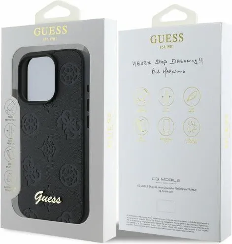 Mbështjellës Guess 4G Classic për iPhone 16 Pro Max, i zi - 4