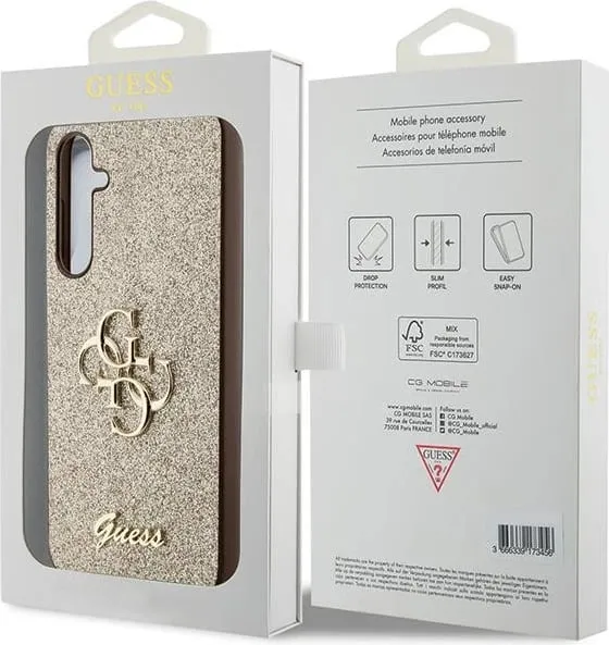 Mbështjellës Guess Glitter Script Big 4G për Samsung Galaxy S23 FE, TPU, Ari - 2