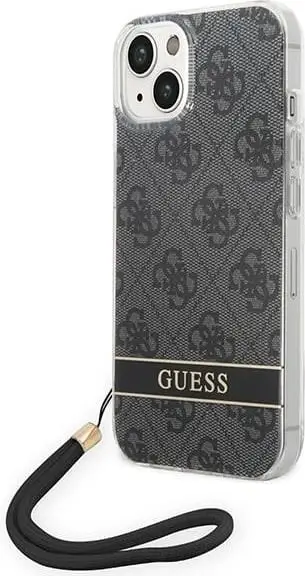 Mbajtëse telefoni Guess 4G Print Strap për iPhone 14 Plus 6.7", hardcase, e zezë