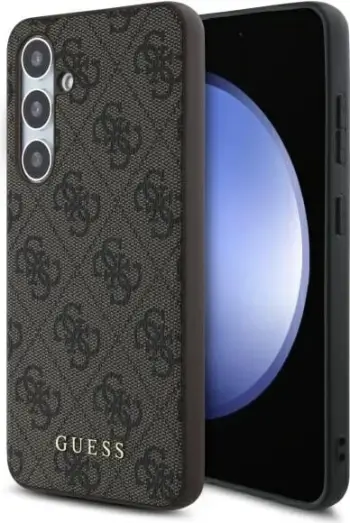 Mbështjellës Guess 4G Metal Gold Logo për Samsung Galaxy S24 FE S721, Gri