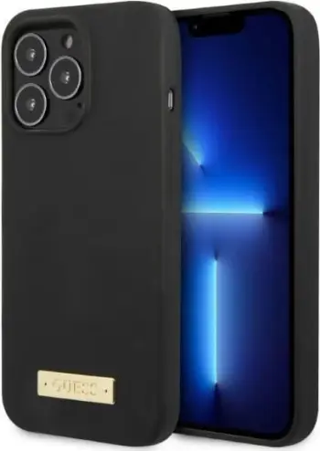 Mbështjellës telefoni Guess GUHMP13XSPLK për iPhone 13 Pro Max, silikon, me MagSafe, i zi