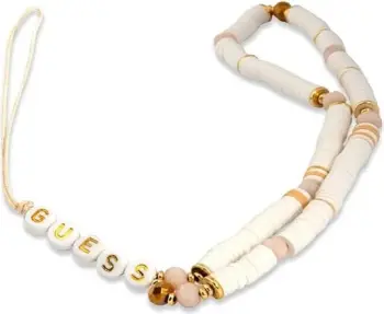 Varëse telefoni Guess GUSTPEARW Heishi Beads, e bardhë