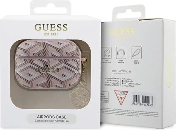 Mbështjellës Guess GCube Charm për AirPods Pro, rozë - 3