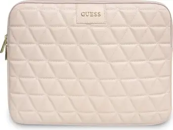 Futrollë tabletë Guess Sleeve GUCS13QLPK, 13", lëkurë vegane, rozë