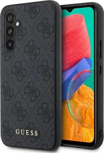 Mbështjellës Guess GUHCSA54G4GFGR për Samsung Galaxy A54 5G, 4G Metal Gold Logo, Gri