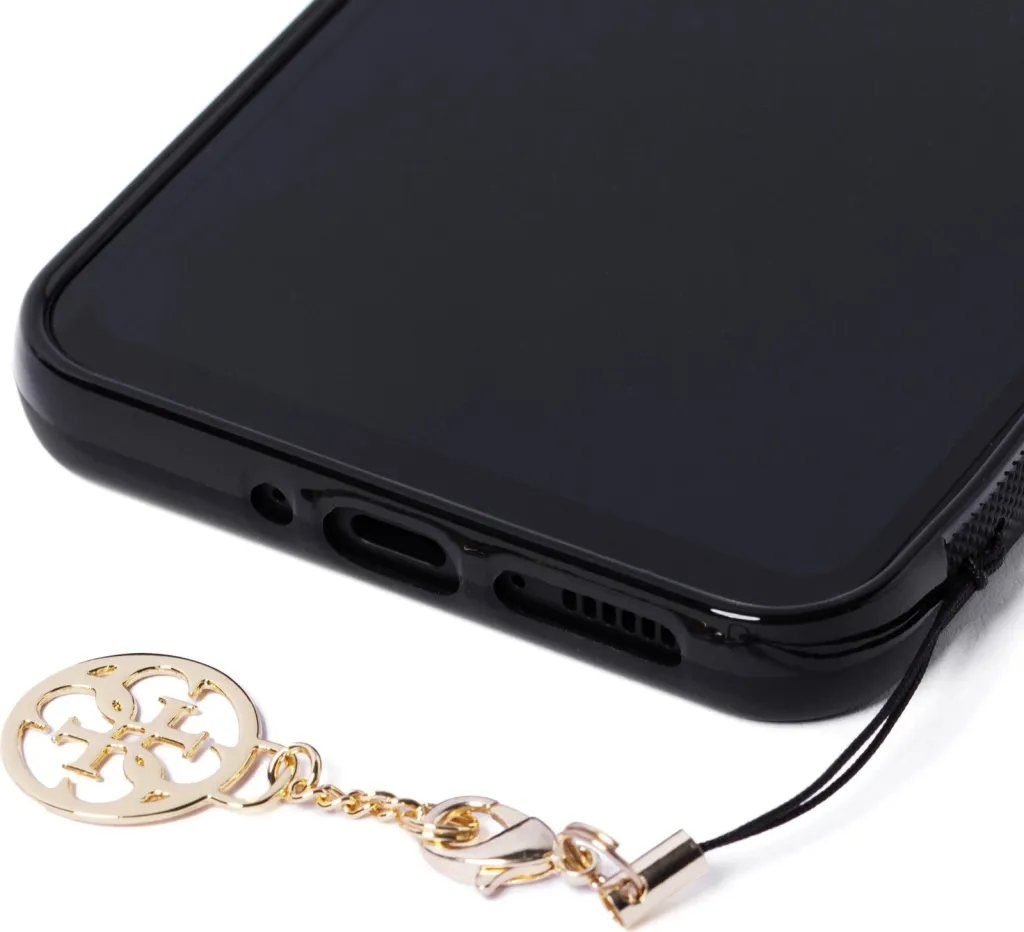 Mbështjellës Guess 4G Charms për Samsung Galaxy A34 5G, kafe - 5