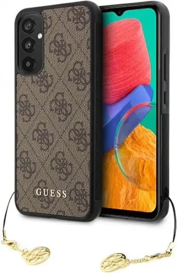 Mbështjellës Guess 4G Charms për Samsung Galaxy A34 5G, kafe