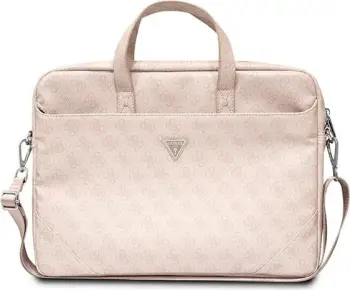 Çantë laptopi Guess Saffiano 4G Triangle Logo, për 16 inç, Kaltër