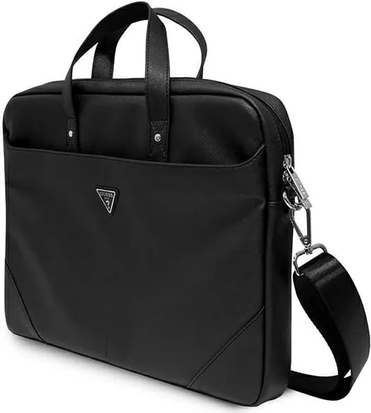 Çantë laptopi Guess Saffiano 4G Triangle Logo, për 16 inç, e zezë - 2