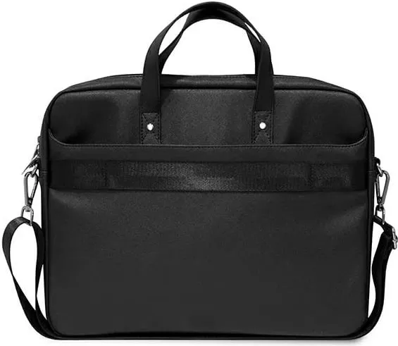 Çantë laptopi Guess Saffiano 4G Triangle Logo, për 16 inç, e zezë - 3