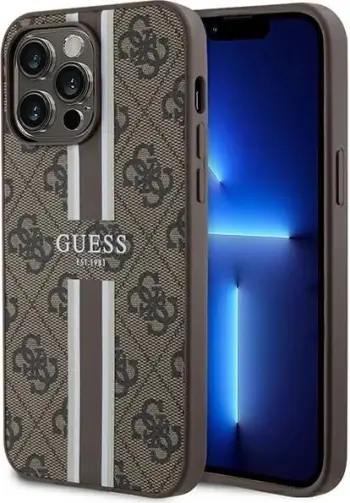 Mbështjellës Guess 4G MagSafe për iPhone 15 Pro Max, Kafe