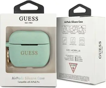 Kuti mbrojtëse Guess GUACAPSILGLGN Glitter për AirPods Pro, mente