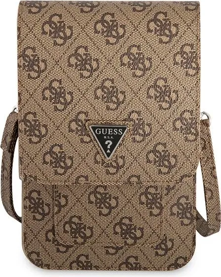 Çantë portofol Guess 4G Triangle GUWBP4TMBR, për smartphone, me rrip shpatulle, kafe - 2