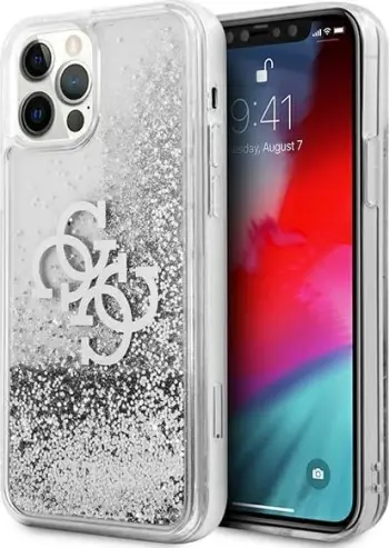 Mbrojtëse GUESS 4G GUHCP12LLG4GSI iPhone 12 Pro Max 6,7", e argjendtë
