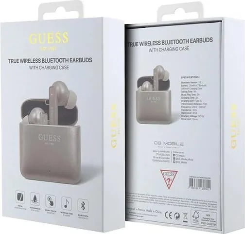 Kufje TWS Bluetooth Guess GUTWSSU20ALEGP me dock, Rose Gold - 5
