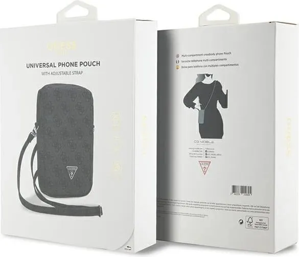 Çantë për celular Guess Zip 4G Triangle, e zezë - 5